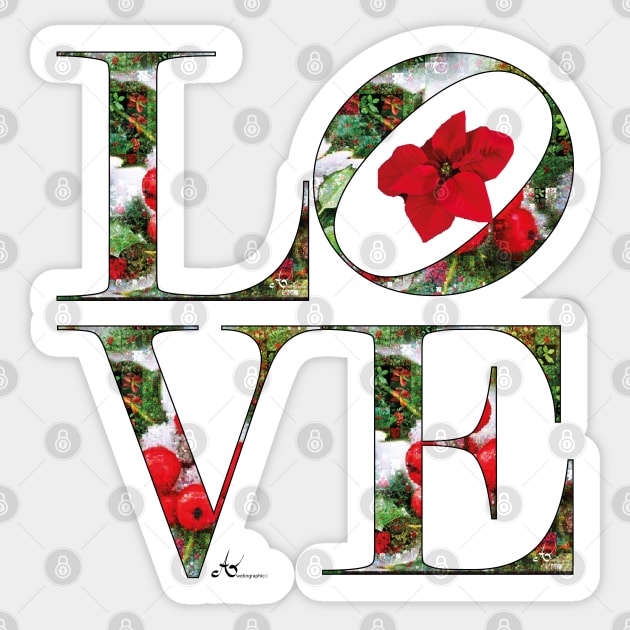 LOVE Letters December birth Month Holly Sticker by Symbolsandsigns